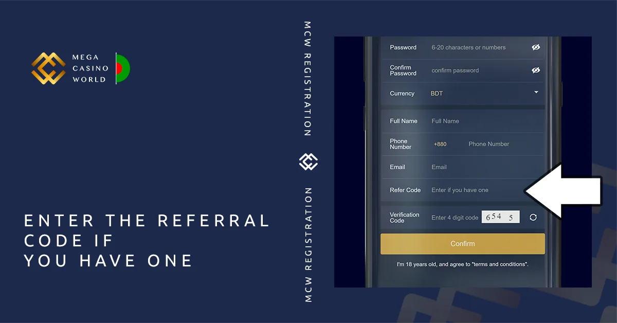 Enter the referral code if you have - MCW Registration
